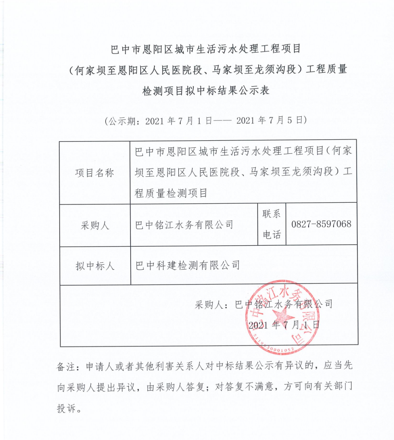 城市污水质量检测